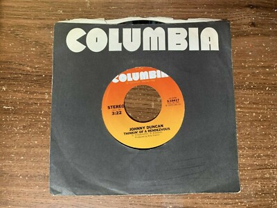 1976 Johnny Duncan ''Love Should Be Easy/Thinking Of A Rendezvous'' 45 RPM Record