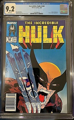 Incredible Hulk # 340 CGC graded 9.2 Hulk vs. Wolverine