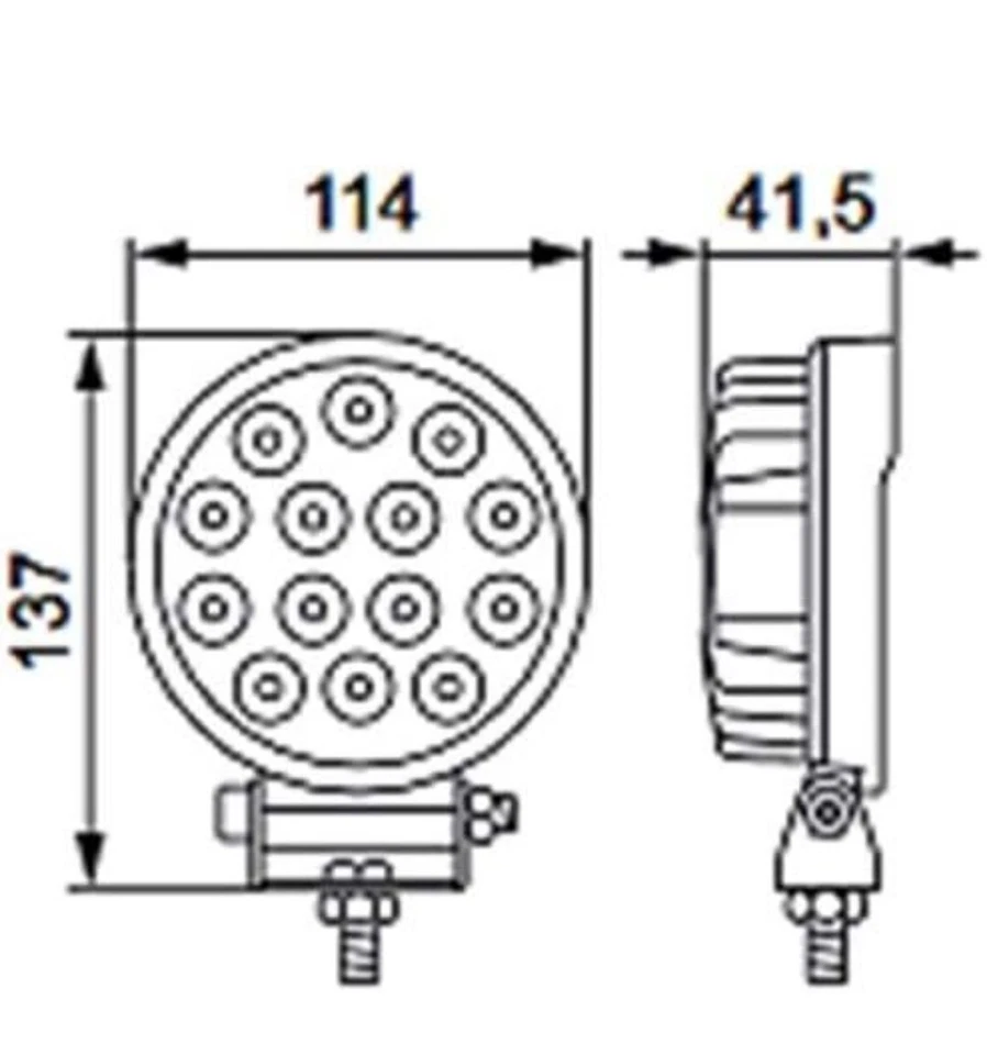 Hella 5 Inch Spotlight Fog Lamp Drive Lamp Led High Power Black Top Quality - Image 2 of 3