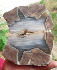 Ocean Viev Stone, Polished Waterline Agate Pair