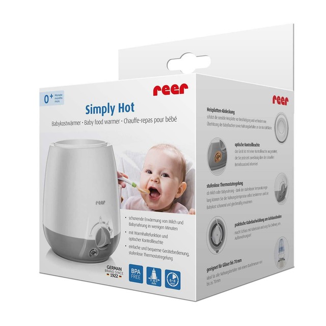 reer Babykostwärmer Simply Hot für Fläschchen und Gläschen,mit Warmhaltefunktion