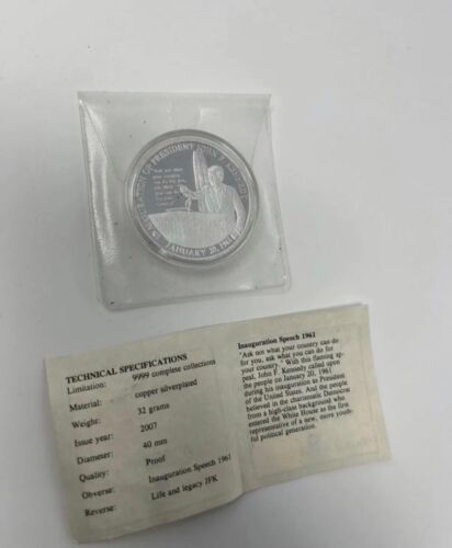 Life Of John F. Kennedy Commemorative Coin Inauguration Speech 1961 - Picture 3 of 3