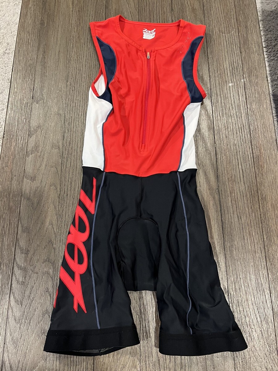 ZOOT Mens Tri Suit Black Red Performance Triathlon Skinsuit