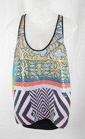 Clover Canyon Women's Blue Orange Pink Multi Color Sequin Tank Top Shirt M on sale Clover Canyon Women's Blue Orange Pink Multi Color Sequin Tank Top Shirt M on sale