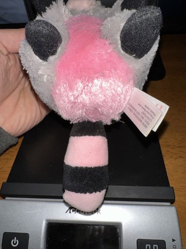 NEW Ty Beanie Boos - ROCCO the Raccoon 6 Inch MINT CREASED TAG Clean pink grey - Picture 14 of 14