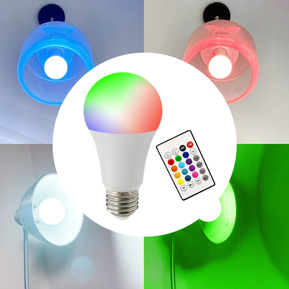 LAMPADA LED 5W E27 RGB CON TELECOMANDO - Foto 14
