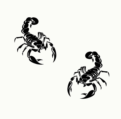 Skorpion 2x Sticker,Vinyl Aufkleber, Scorpins Decal