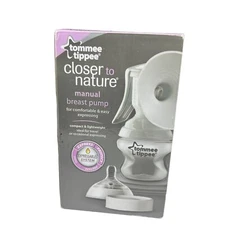 New Tommee Tippee 5oz Closer to Nature Single Manual Breast Pump- White
