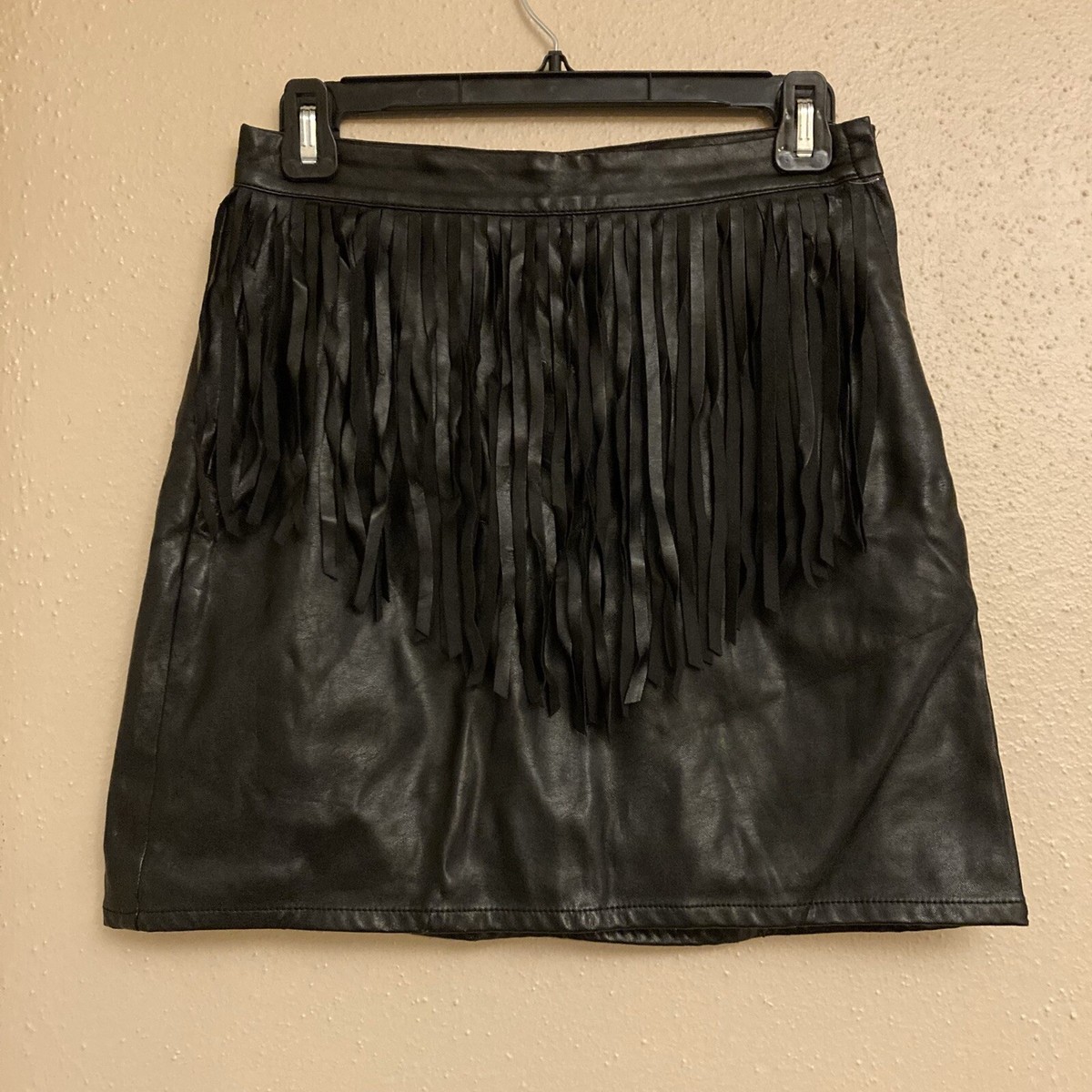 Forever 21 Faux Leather Fringe Skirt