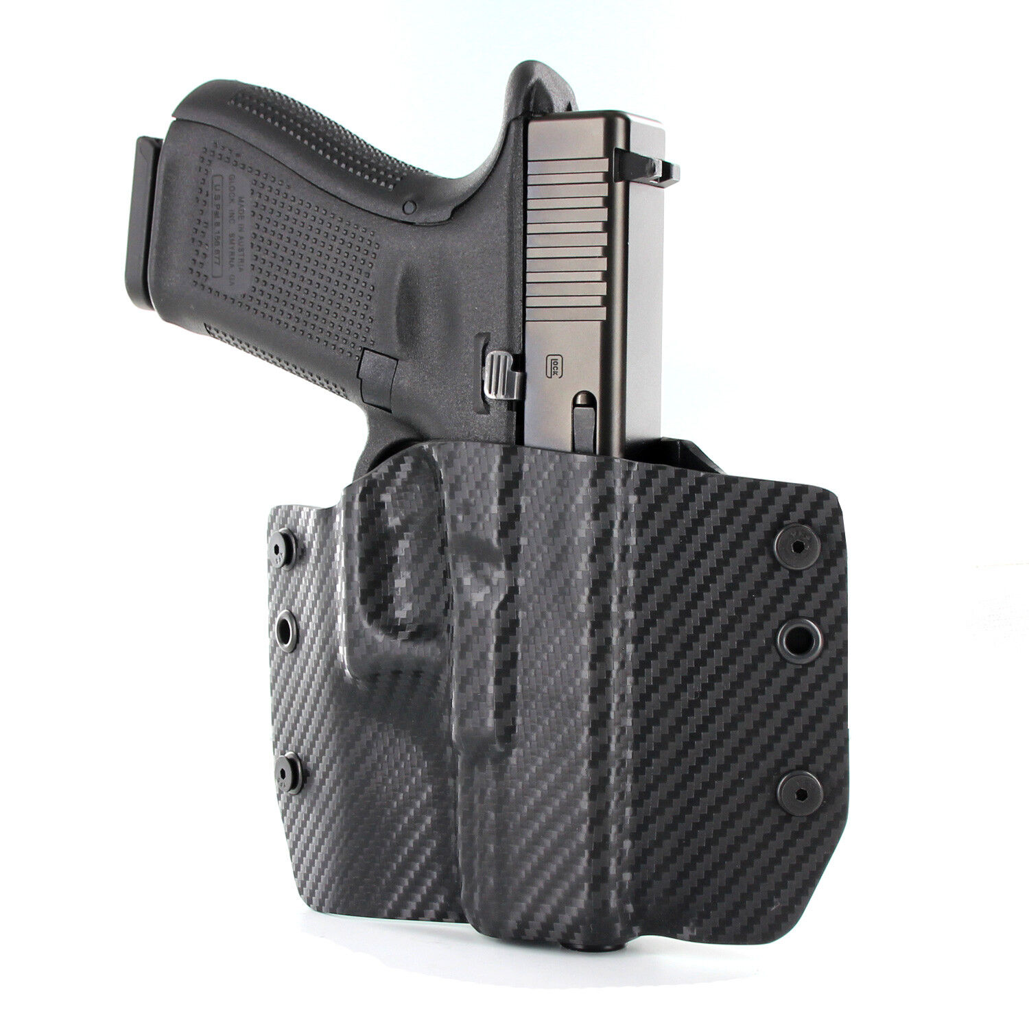 OWB Kydex Holster for Glock Handguns - Black Carbon Fiber