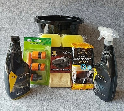 NEU! 10 STCK. Premium AA Autowäsche Wachs sauber Polierset Full Valet inkl. Schlauchset