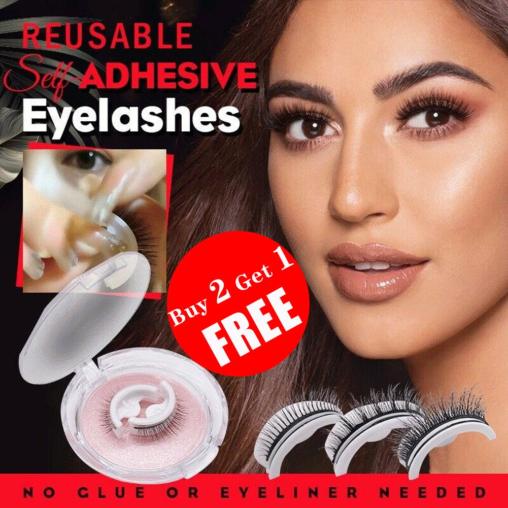 Falsche Wimpern Natrlich Lockig Wiederverwendbar Selbstklebend Falsche 3D  *J | eBay.de