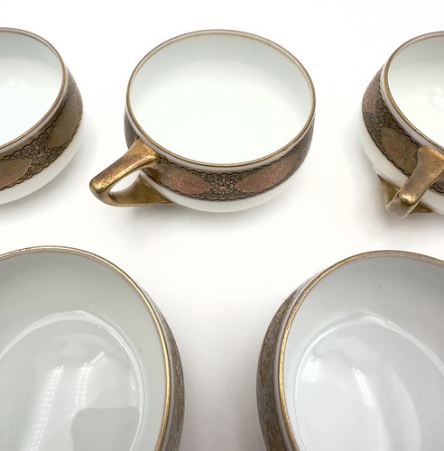 5 ANTIQUE ROSENTHAL DONATELLO CHINA PORCELAIN TEA CUPS GOLD BAVARIA REPLACEMENT - Picture 9 of 22