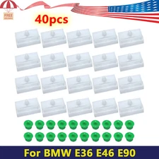 40Pcs Side Sill Skirt Trim Moulding Clips Grommet For BMW E36 E46 E90 E91 3 USQQ