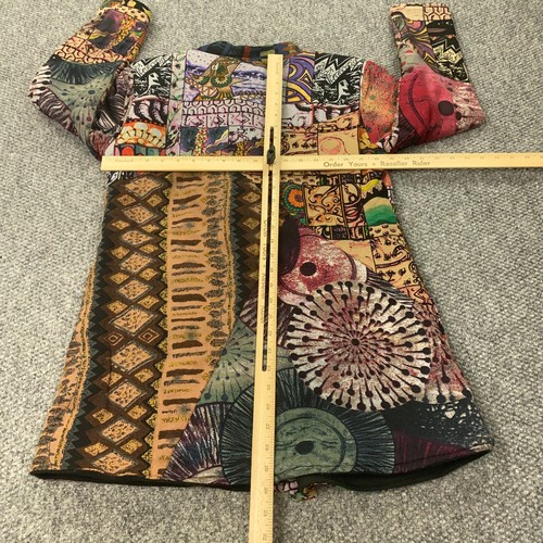 Sacred Threads Patchwork Jacket Small Boho Hippie Artsy Festival Rag Gypsy - Picture 18 of 20