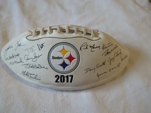 2017 Team Coach Staff Pittsburgh Steelers Signed Autographed Football