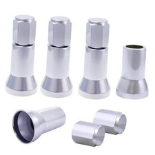 Chrome Valve Stem Caps 5 Pack - Valve Stem Sleeve Covers Fits All TPMS TR413