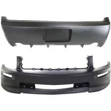 Front Rear Bumper Covers Set For 2007-2009 Ford Mustang GT