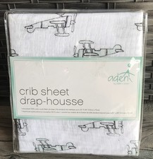 New Aden By Aden And Anais Sky High Propeller Plane Crib Sheet Cotton Muslin