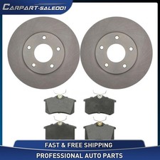 11.06" Rear Disc Rotors Ceramic Brake Pads Kit for 2016 Peugeot 2008 1.6L