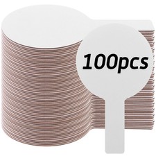 100 Pieces Dry Erase Answer Paddles Handheld 5.12 inches x 8.66 inches, White