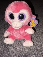 *Retired* TY Beanie Boo ‘RAZBERRY’ (2010) Pink Monkey 6inch NEW w/ Tag