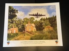 A3 Print B-17 Bomber of the 384th USAAF Signed By Two WW2 Veterans