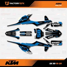 Blue Aero Racing Graphics Kit fits 16-23 KTM  65sx 65 SX Decal Plates