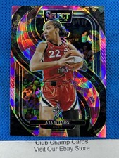 2025 #131 A'Ja Wilson Panini Select WNBA Premier Pink Ice Prizm Aces