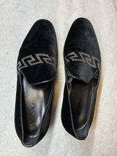 Versace loafers shoes black 41 1/2 used mens men Italy