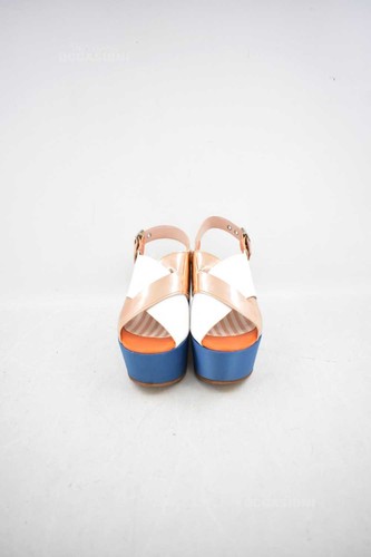 Sandali Donna Pianura Roma N 36 Blu Arancione Oro - Imagen 3 de 3