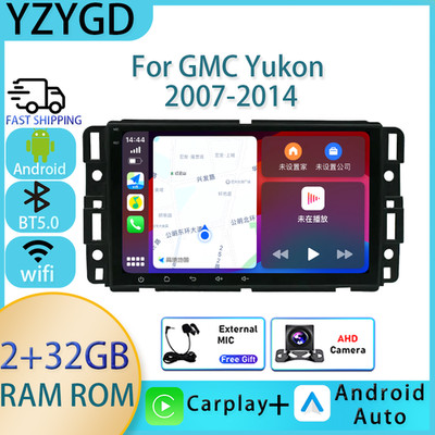 For GMC Yukon 2007-2014 Car Android GPS Carplay Radio Multimedia Stereo Video BT