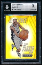 2013-14 Panini Prizm TONY PARKER Brilliance Gold Prizm /10 *Spurs* BGS 9
