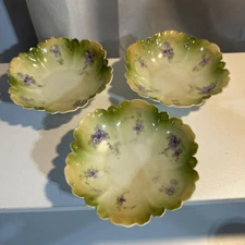 1920s Set Of 3 REINHOLD SCHLEGELMILCH RS Dessert Bowls Made In Germany 5" Round