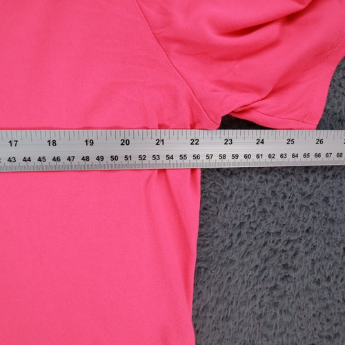 Under Armour Top T-shirt Men Large Polyester Regular Fit Short Sleeve, Pink - Picture 2 of 6