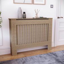White Radiator Cover MDF Small Large Modern Wood Slat Grill Cabinet Furniture