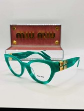 NEW MIU MIU VMU01V 15H-101 GREEN WOMEN EYEGLASSES