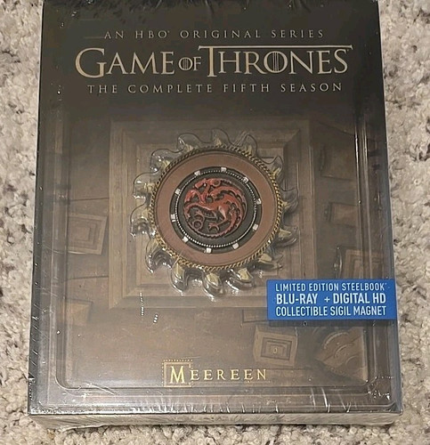 GAME OF THRONES Complete Fifth Season 5 STEELBOOK + Sigil Magnet Blu-ray Digital - Picture 1 of 6