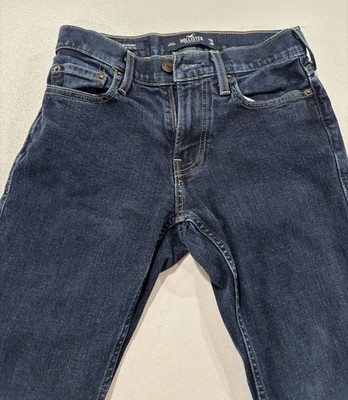 Hollister Boys Epic Flex Slim Straight Dark Wash Blue Denim Jeans