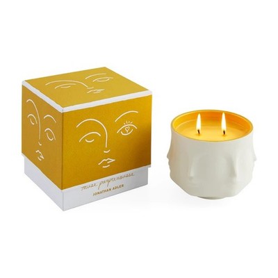 Jonathan Adler Muse Couleur Pamplemousse Candle Yellow Interior 13oz NIB