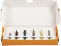 Kalligrafiefedern Set 6-Teilig Metall Bunt J. Herbin Brause