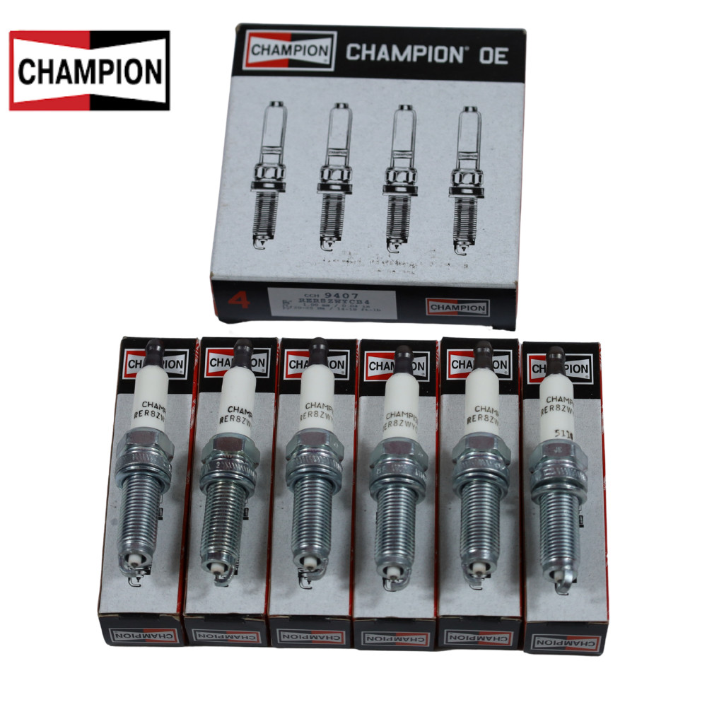 6x CHAMPION RER8ZWYCB4 SPARK PLUGS FOR CHRYSLER DODGE HONDA JEEP RAM ACURA