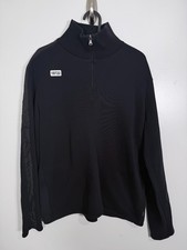 Hugo Boss Mens 1/4 Zip Mockneck Elevated Timeless Capsule Sweater Black Sz XL