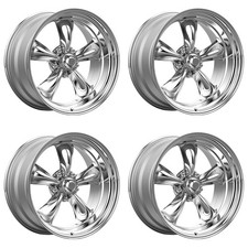 American Racing Polished 15x7 15x8 Torq-thrust Ii Wheel Set Mustang 65-73