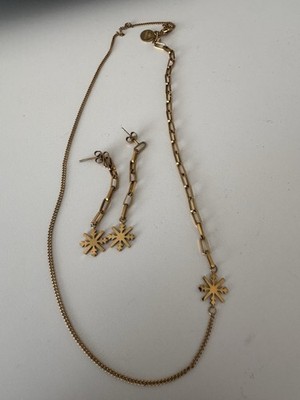 Purelei Kette und Ohrringe/ Neu mit Schneeflocken/ Gold