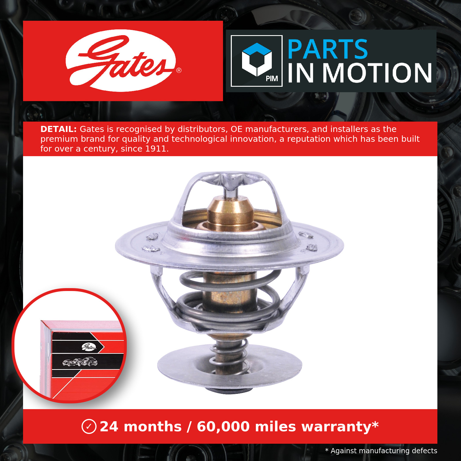 Gates Thermostat for Volkswagen Passat TDi BMP 2.0 August 2005 to August 2009 - Image 8