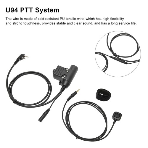 U94 PTT System Hands Free Plug And Play PTT Adapter With Finger Mic For DB - Zdjęcie 5 z 12