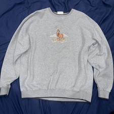 Vintage lata 90. Jeleń Buck Nature Outdoor Okrągły dekolt Bluza Rozmiar XL Haftowana