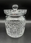 Waterford Crystal Lismore Biscuit Barrel Cookie Candy Jar with Lid 7" Vintage