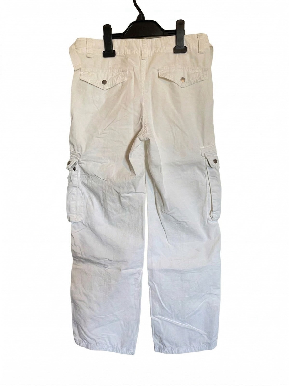 Teen White Cargo Pocket Straight-Leg Long Pants image 6